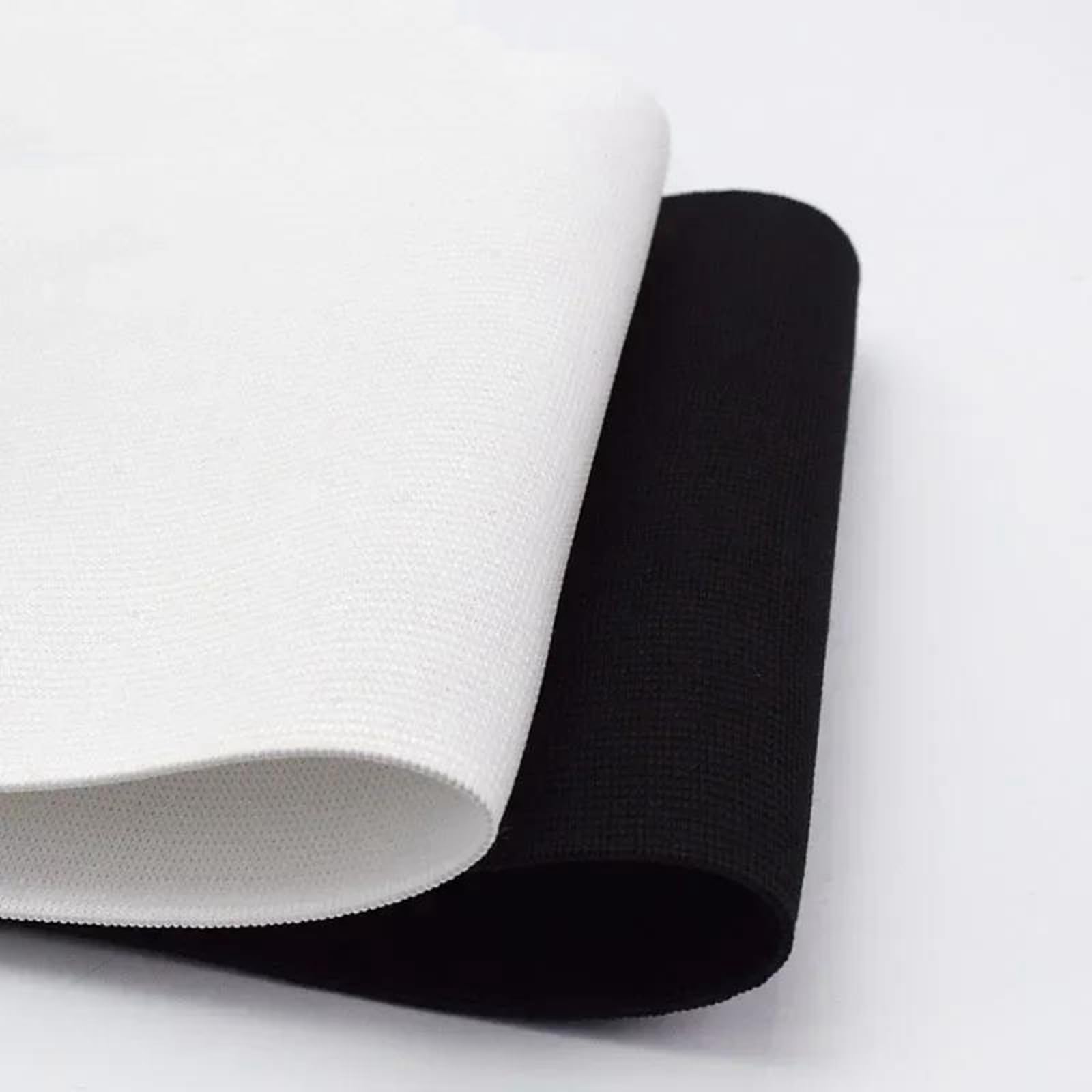 Bandas elásticas Banda elástica Ancha y Plana Banda elástica for la Cintura, 2 Metros (10/15/20/25 cm), Color Blanco y Negro, for Coser Ropa, Accesorios de Tela, Blanco, 10 cm(Schwarz,7cm)
