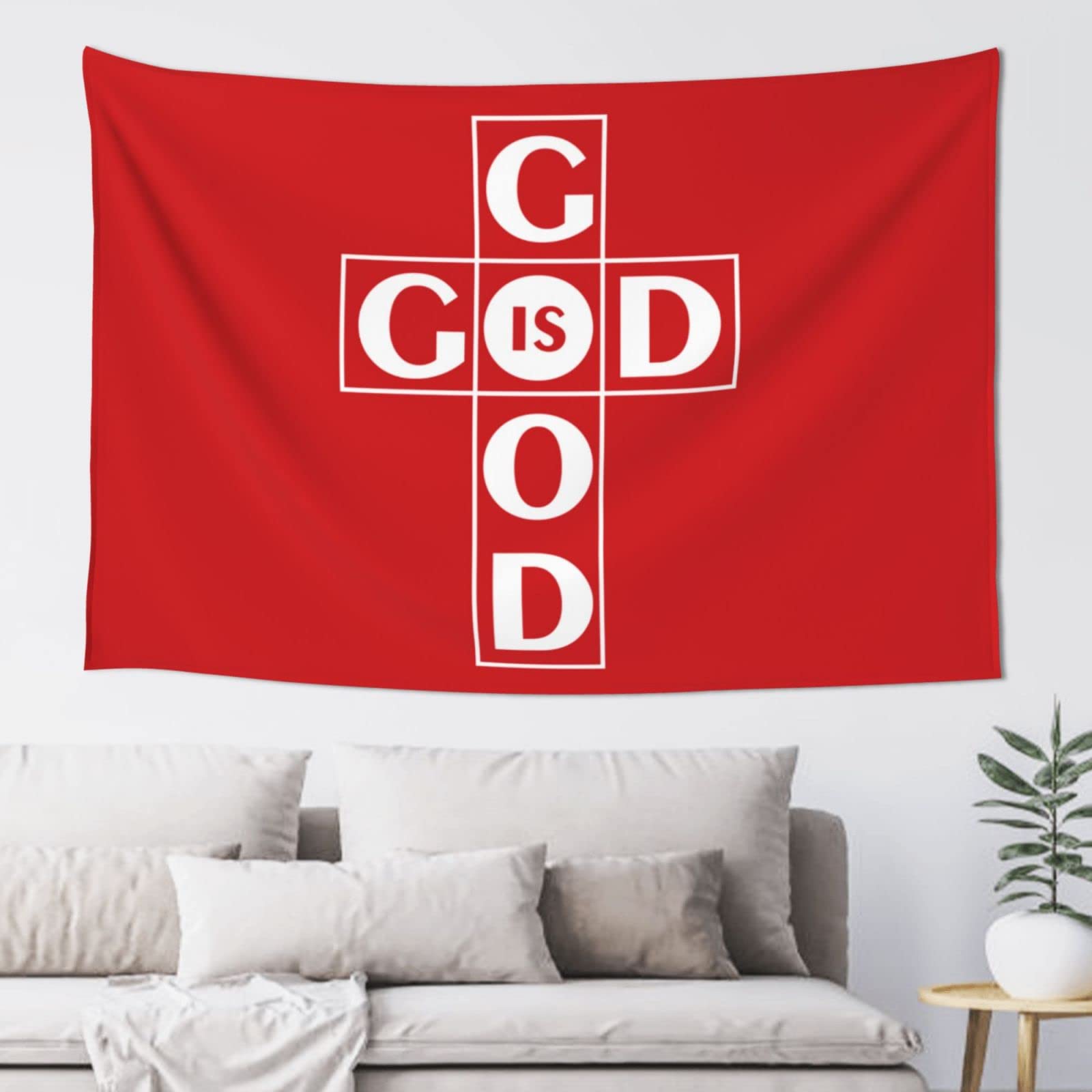 Dsocuiubos Bar Man Cave Decor God is Good All Time Tapestry Bar for Man Cave Asthetic Bedroom Assecories (Size : 100X150CM)