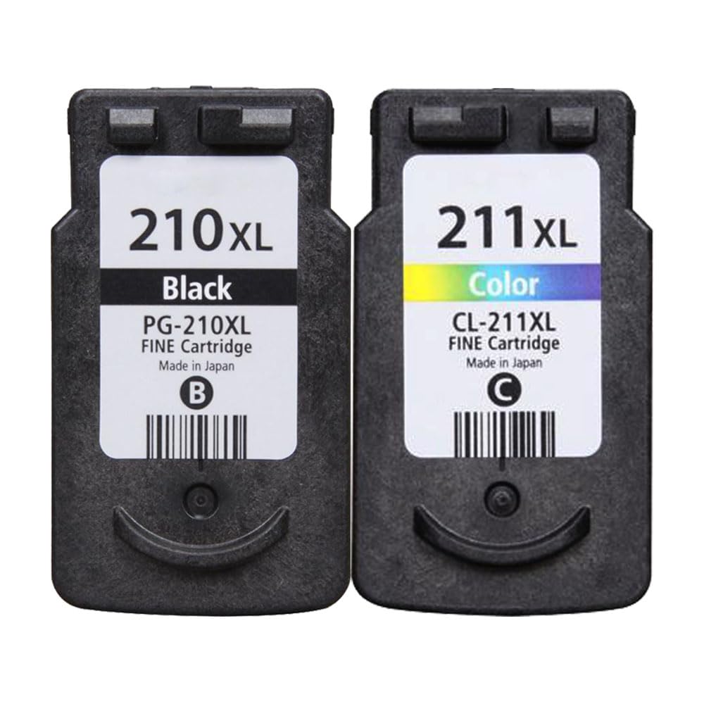 LEBOK Cartuccia d'inchiostro ad alta resa per Canon PG-210 XL CL-211 XL, confezione combinata, colore nero