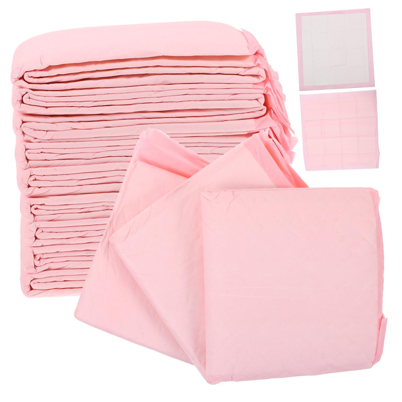 Happyyami 40 Stück Rosa Hundetrainingsunterlagen für Hunde 60cm X 60cm Wasserabsorbierend und Saugstark für Ältere Hunde und Training