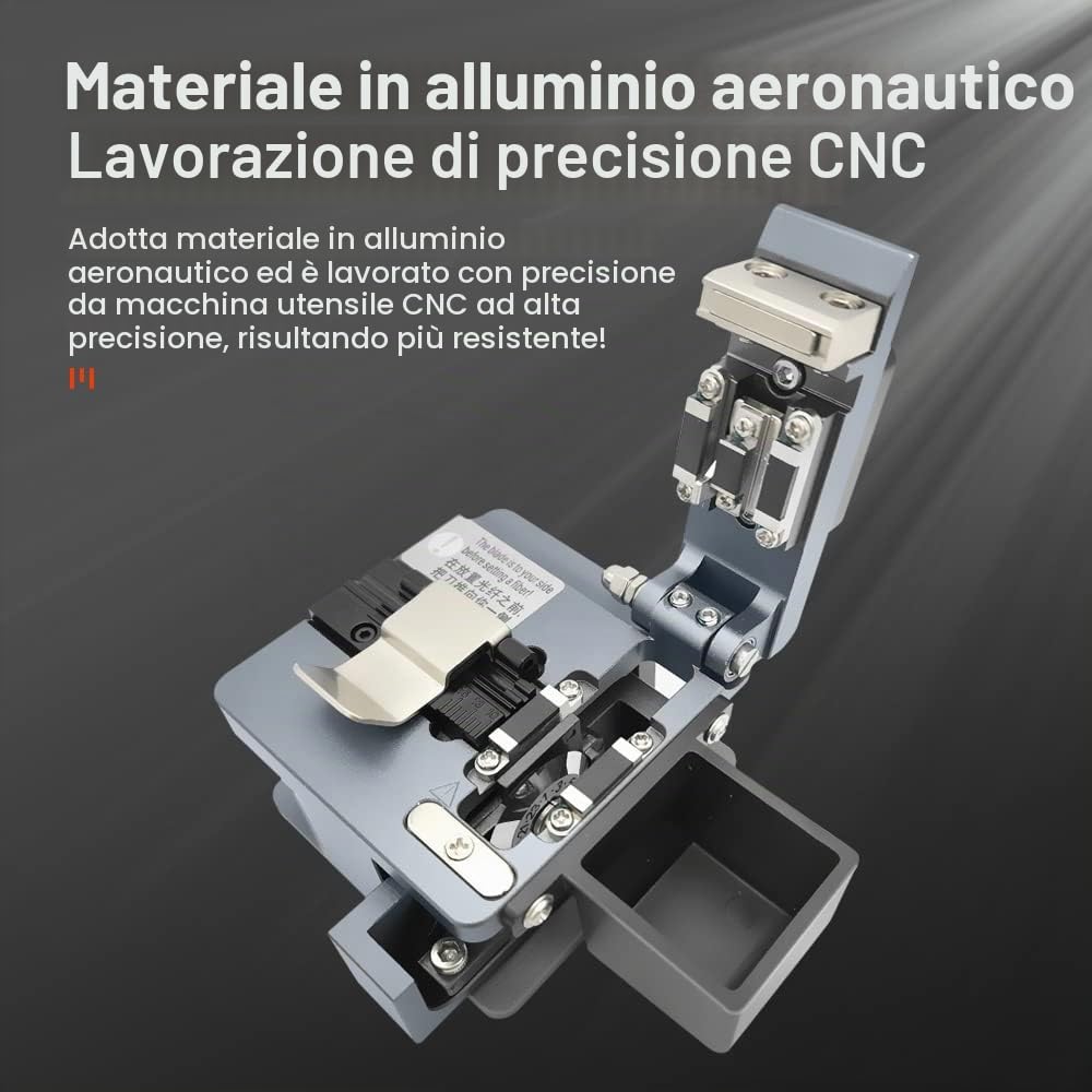 TM20 Fiber Cleaver - Taglierina in fibra 3 in 1 e guida di rimbalzo automatica, ad alta precisione, con protezione in fibra rotta