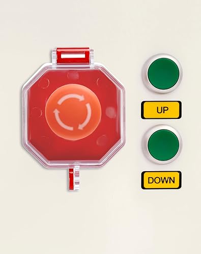 Miniatura 3 de QWORK Cubierta de botón de parada de emergencia, paquete de 4 protectores de plástico para interruptor de palanca, cubierta de bloqueo del