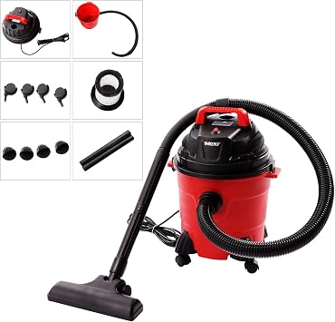 2.65 Gallon Wet Dry Vacuum Cleaner with Filter and Blower, 1000W Portable Wet Dry Vac, Powerful Suction Shop Vac with 360 Wheels, Multi-Layer Filtration for Home, Car, Pet Hair, Hard Floor