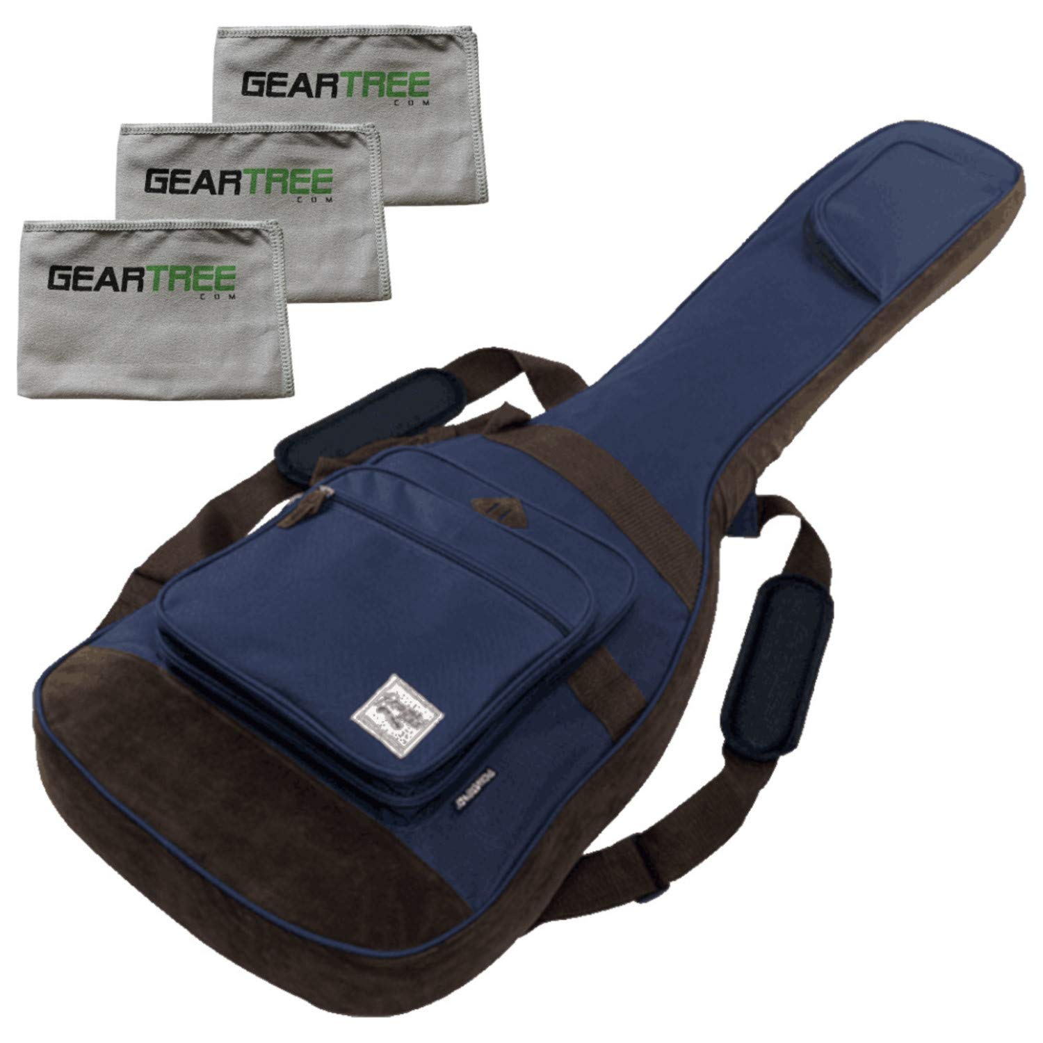 IBB541NB Powerpad Bass Gig Bag (Navy Blue) w/Polish Cloth 3 Pack