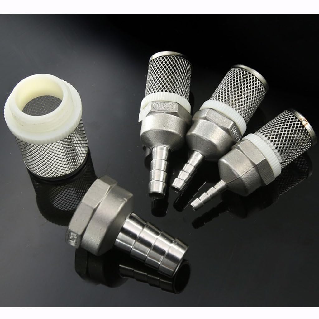 Filtro para Bomba de Agua, Filtro de Manguera 6/8/10/11/12/13/14/15/16/19mm, Tubo riego for jardín, Bomba Lavado Coche Acero Inoxidable, 1 ud(8mm)