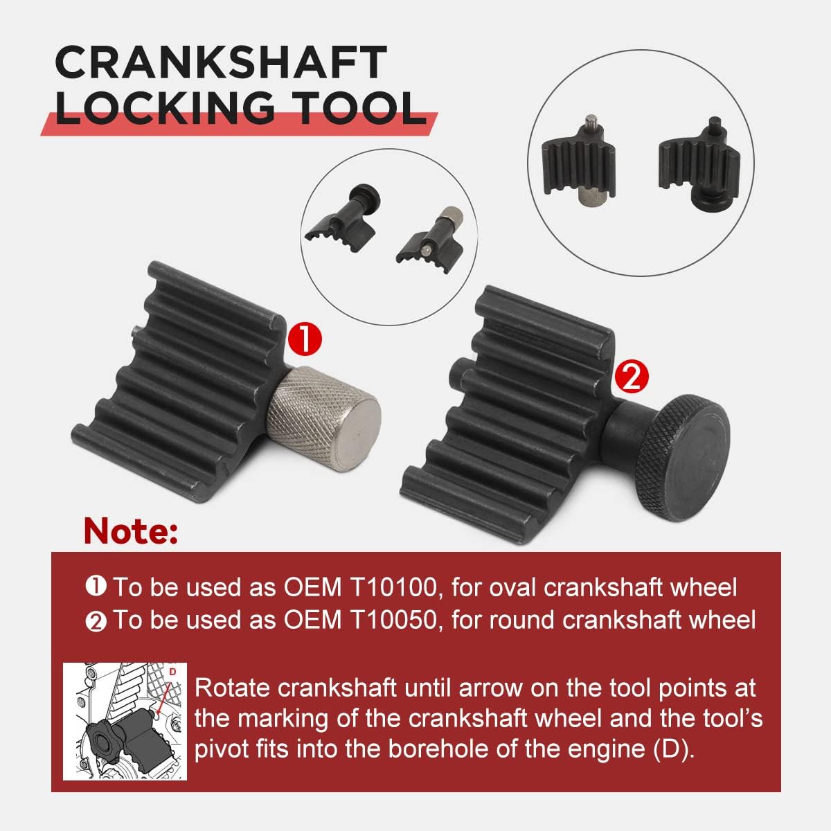 Engine Timing Tools Kit Diesel Engine Camshaft Alignment Tool Compatible for VW Audi SEAT Skoda 1.9L 2.0L TDI PD DOHC Engine High-Precision Crankshaft Locking Tool Timing Belt Tensioner Tool