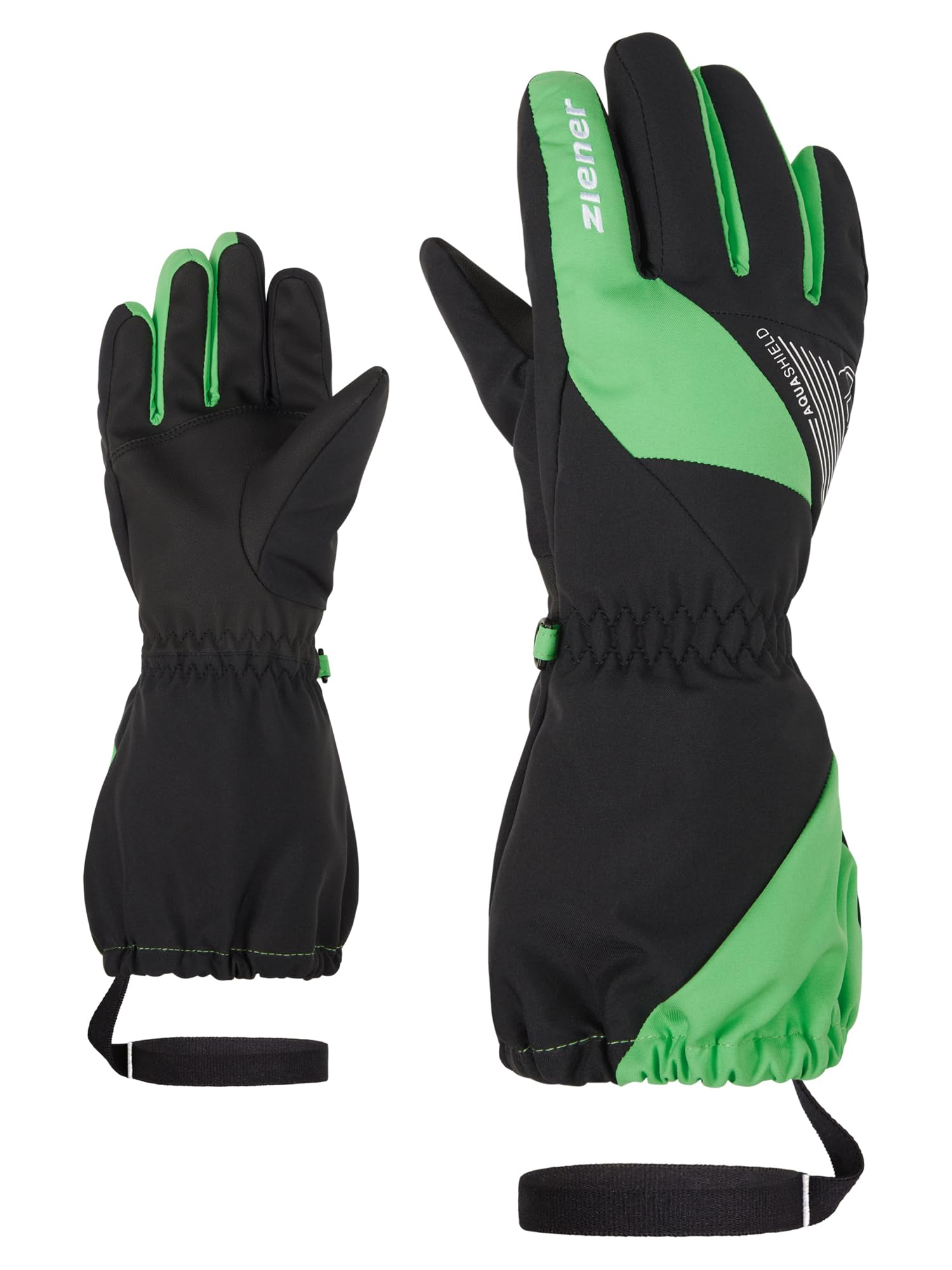 Ziener Children's LAILACO Ski Gloves/Winter Sports | Waterproof, PFC Free, Pale Green, 3