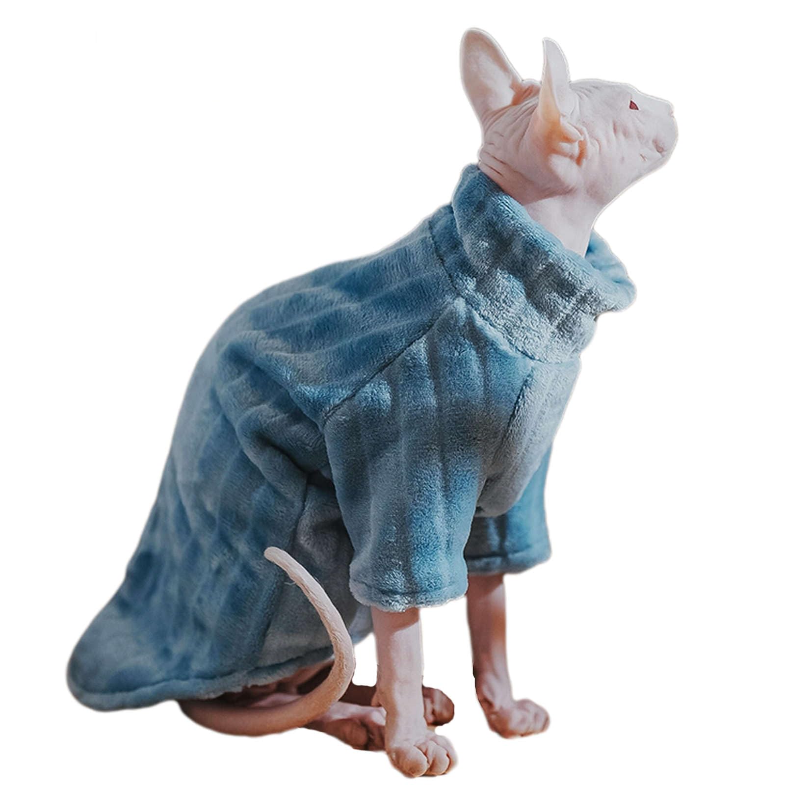 Winter Sphinx Cats Clothes Cotton Kittens Jumpsuit Warm Clothing For Sphynx Pet Costumes Plus Velvet Thickening DevonRex Ragdoll