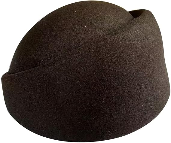 YING LAN Women Wool Cap Stewardess Pillbox Hat Fascinator Base