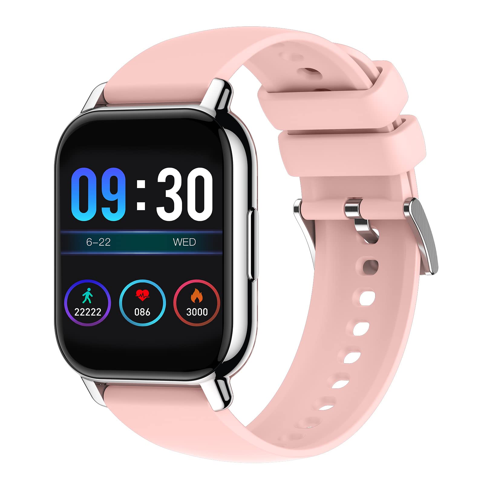 MicLee Smartwatch voor dames en heren, 3 inch fitnesstracker, fitnesshorloge, armband, gepersonaliseerde wijzerplaat, sporthorloge, waterdicht IP68, met hartslagmeter, stappenteller, slaapmonitor