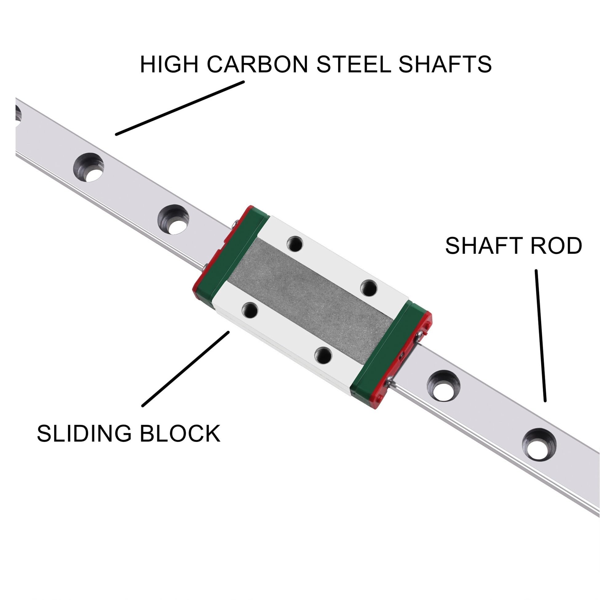 Rail linéaire, MGN9H 100mm 200 400 500 800 1000mm 1pc Miniature Rail Linéaire Glissière MGN Bloc MGN9C For CNC Imprimante 3D