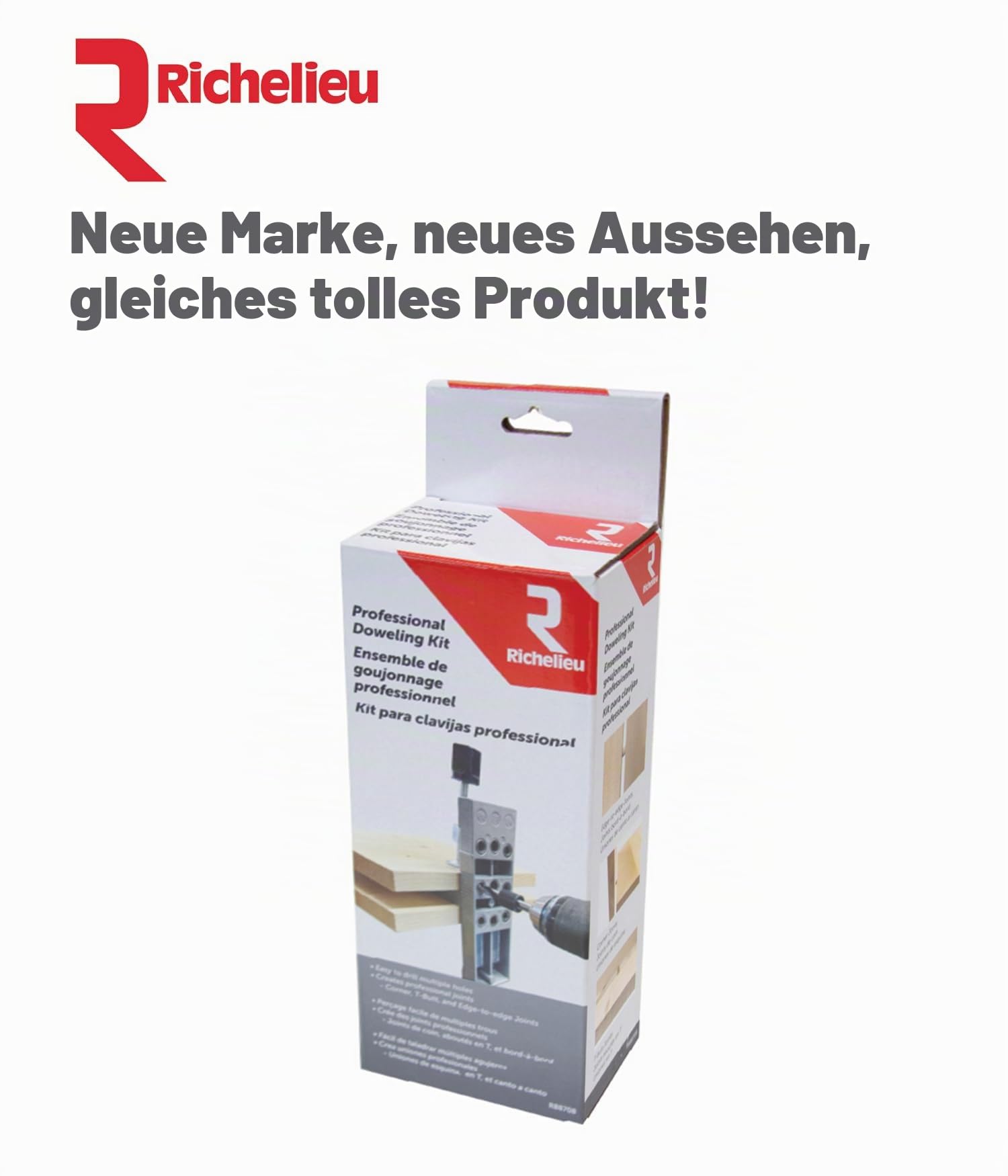 wolfcraft 3751405 Dübel Pro Dübelvorrichtungs-Set
