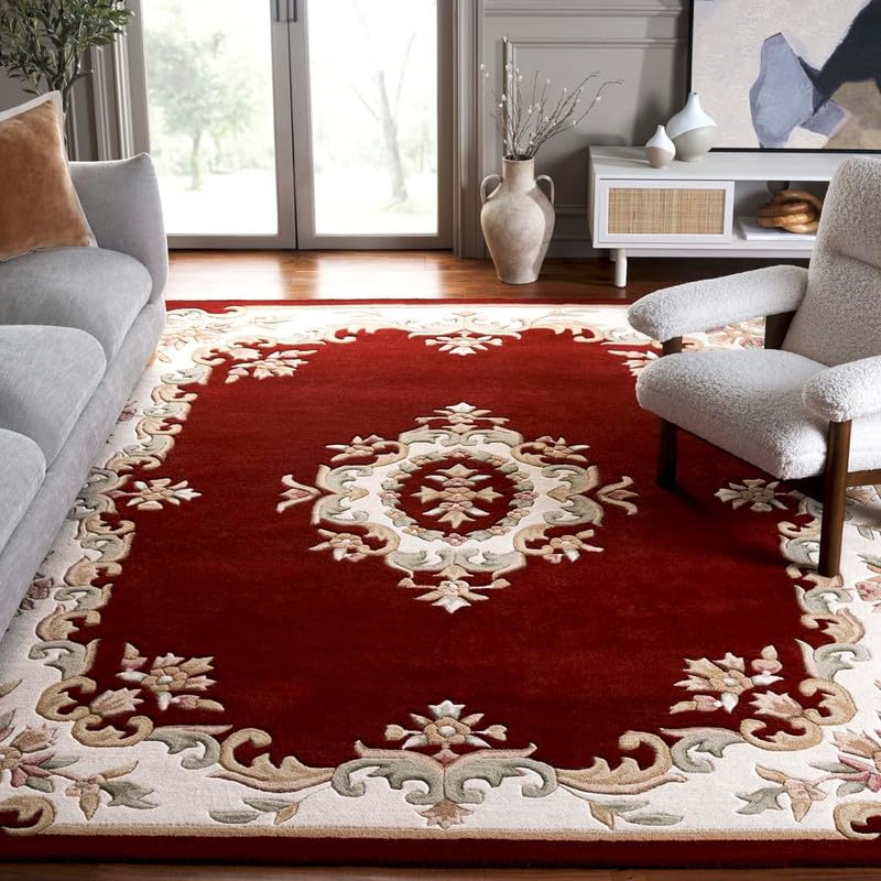 Tapete artesanal Royal Aubusson de lana, 6x9 pies