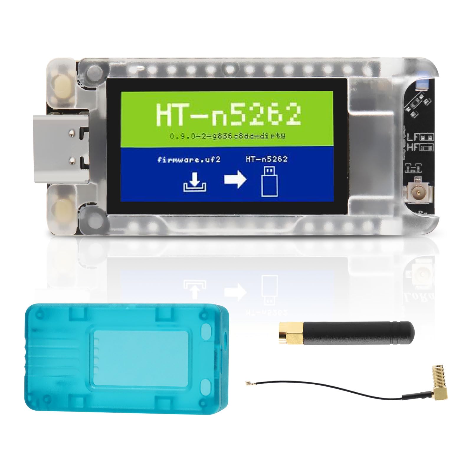 Meshtastic Tracker nRF52840 LoRaWAN LoRa - Scheda di sviluppo, display TFT da 1,14", modulo LoRa da 1262,863-928mhz, Node T114, con BLE/WiFi, compatibile con Arduino (con custodia dello
