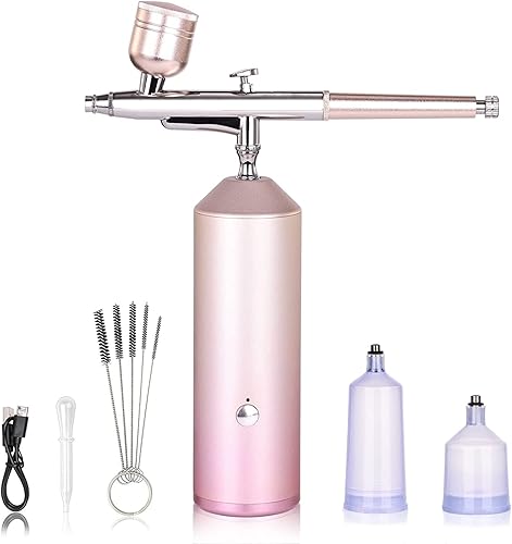 Titoe - Kit de aerógrafo portátil de mano con pistola de pulverización de cepillo de aire para maquillaje, decoración de pasteles, modelos,