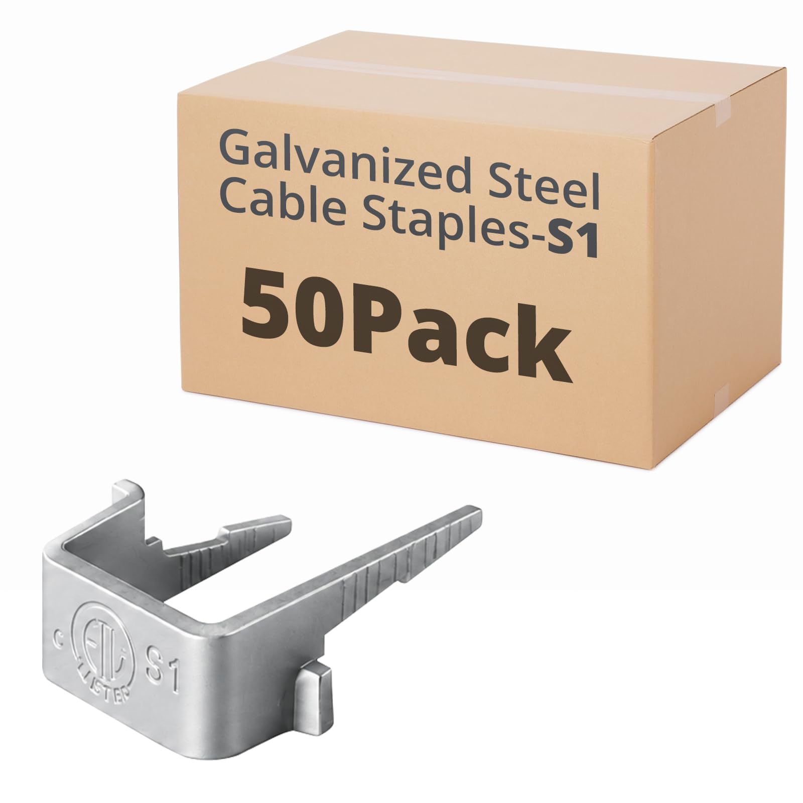 100-Pack Galvanized Cable Staples for 14/2-10/4 NM-B, ETL Listed — Amazon image 18