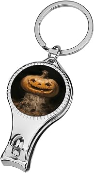 Vintage Halloween Nail Clippers Toenail Clipper Cutters Pumpkin on Stump Dark Gothic Professional Nail Trimmer Nail Cuticle Cutter for Women Men