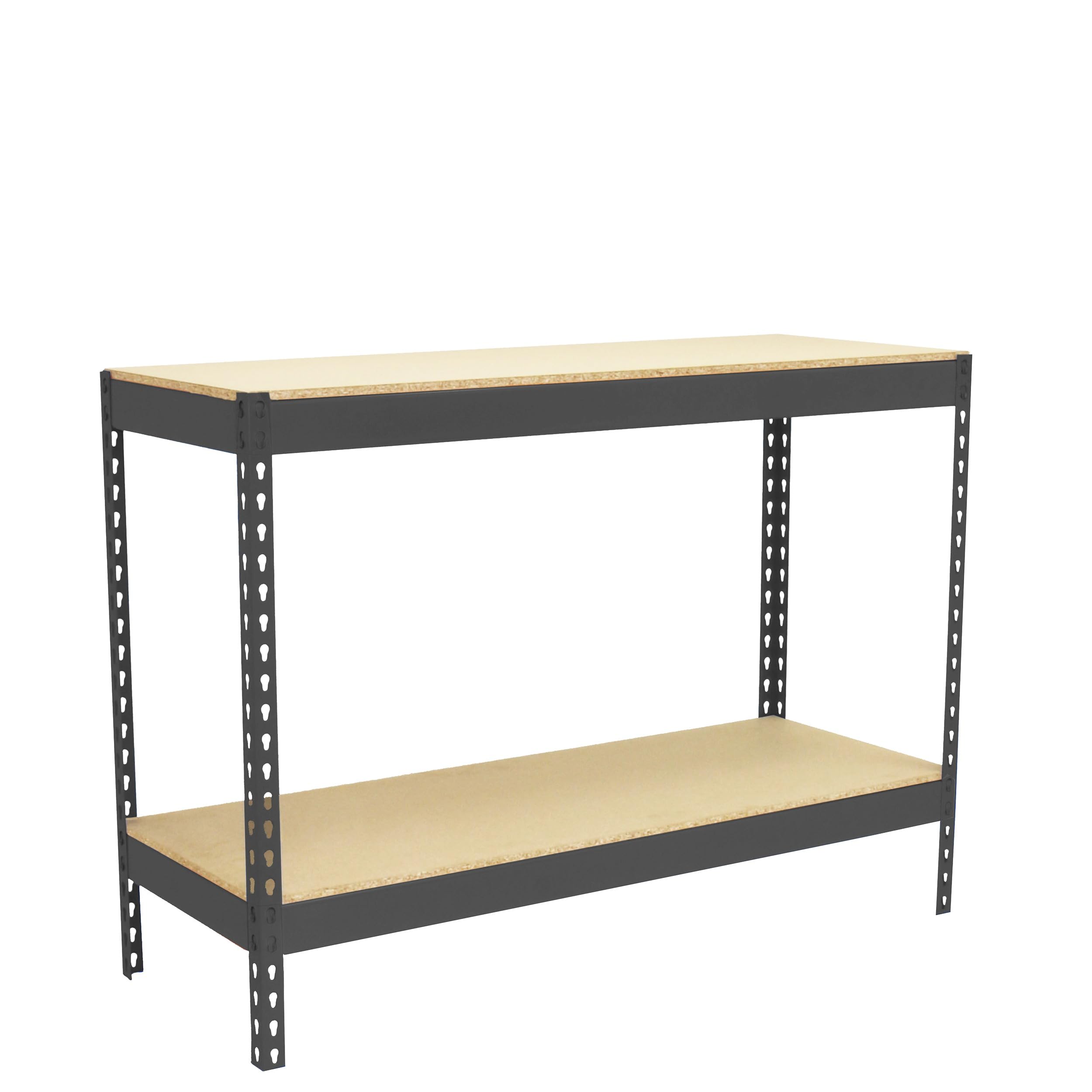 Simon Rack Banco de Trabajo Taller 1200x600 mm - BT Basic | Capacidad Carga 400 kg, Montaje sistema clic, Pintura anticorrosión, Antracita