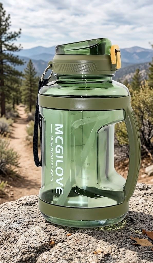Alokrupswam 2700ml Large Water Bottle with Removable Straw