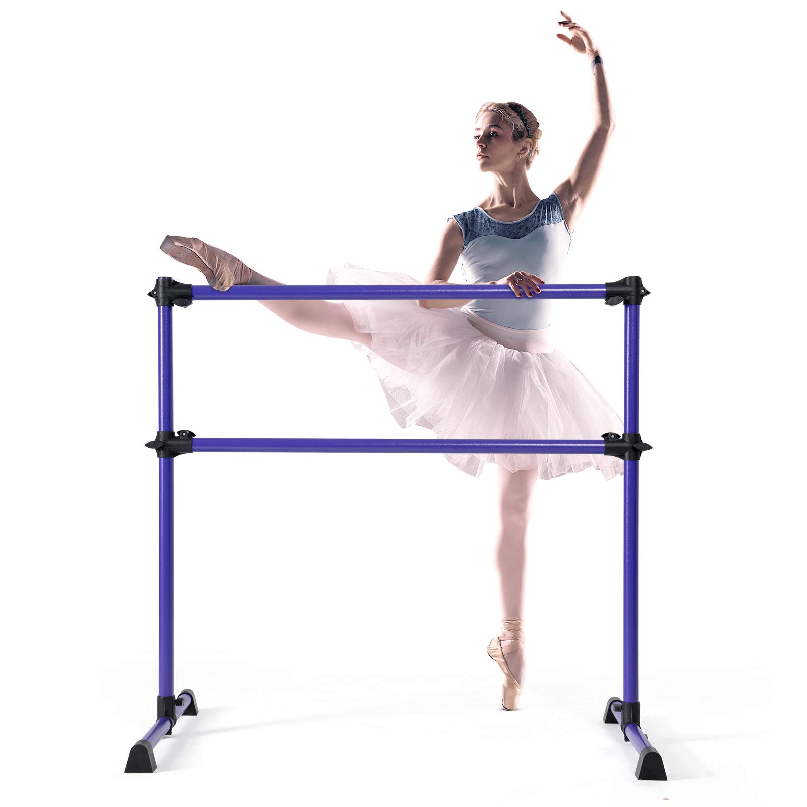 DREAMADE Ballettstange Höhenverstellbar, Ballet Bar aus Eisen, Stretchleiter Freistehend, Ballett Barre für Professionelle Tanz- und Bewegungstraining, für Kinder & Erwachsene
