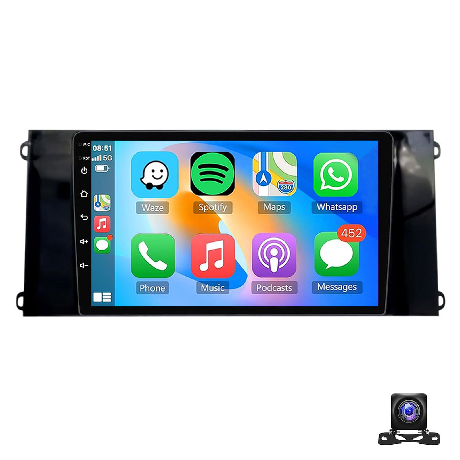 Android 15 Car Stereo Radio For F-ord Transit Pro 2021 2022 With Wireless CarPlay Android Auto 9 Inch Touchscreen Bluetooth FM RDS GPS Navigation WiFi EQ USB SWC DSP AHD Backup Camer(Size:8Core 4+32G)