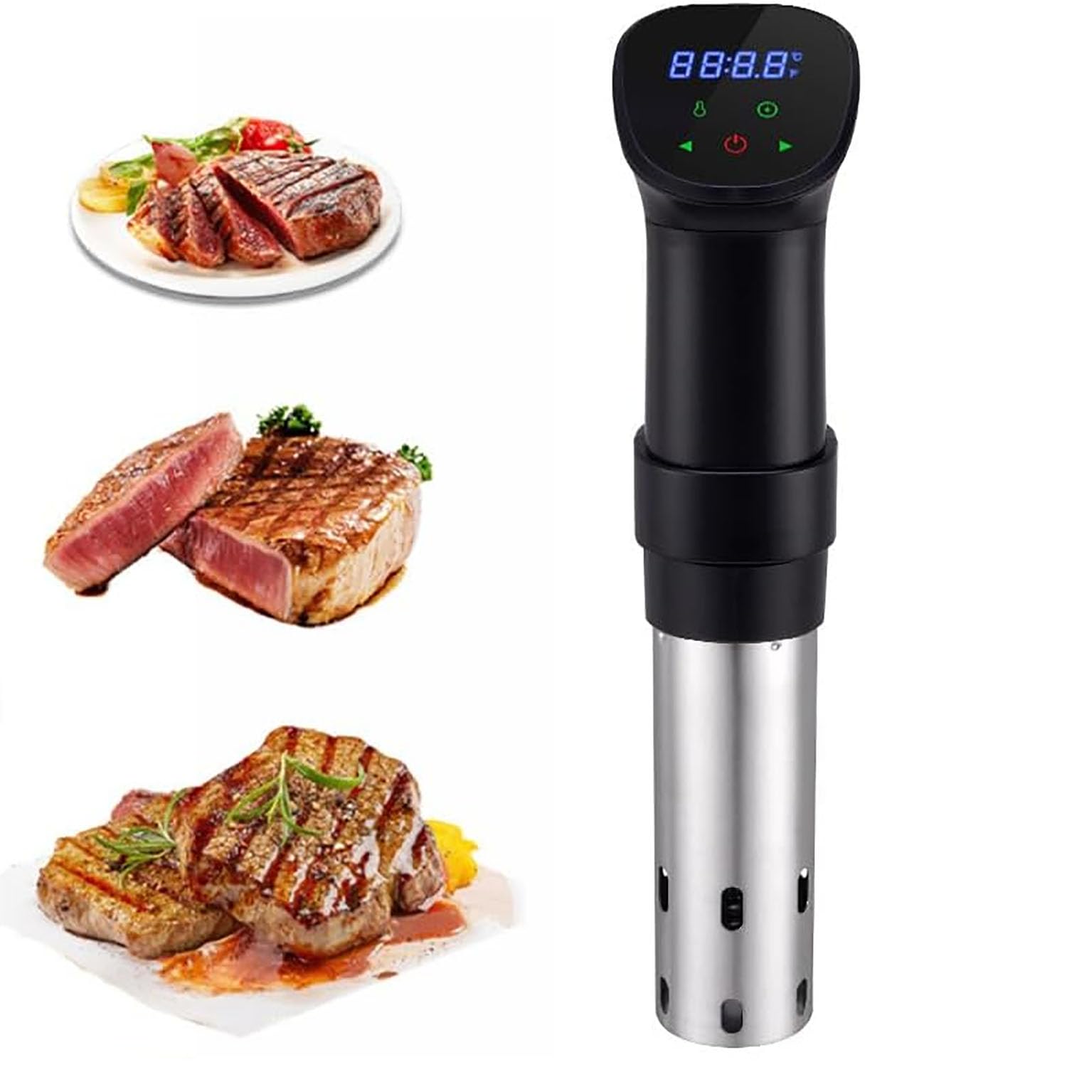 Urządzenie Do Gotowania Sous Vide, Wolno Gotujący Kij Z Panelem Sterowania Z Ekranem Dotykowym, Technologia Grzania Z Cyrkulacją Wody 3D, Zakres Regulacji Temperatury 25°C-92,5°C, Idealne Na Imprezy