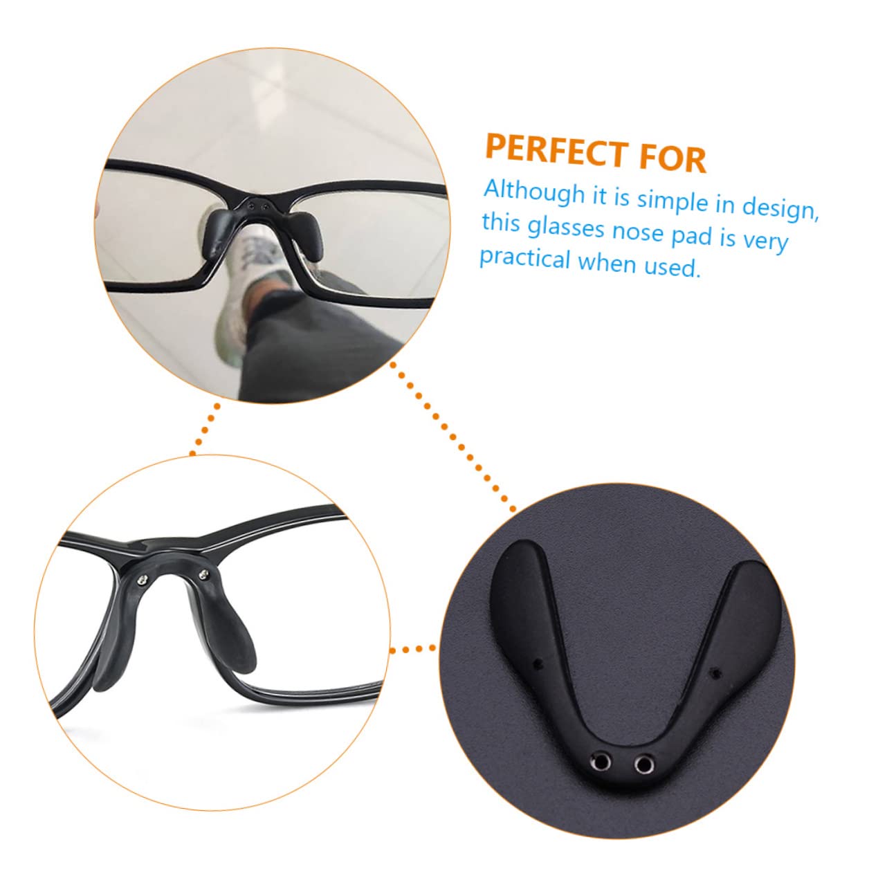 PartyKindom 30pièces Coussinets De Nez Antidérapants Pour Lunettes Et Lunettes De Soleil Confort Optimal Et Ajustement
