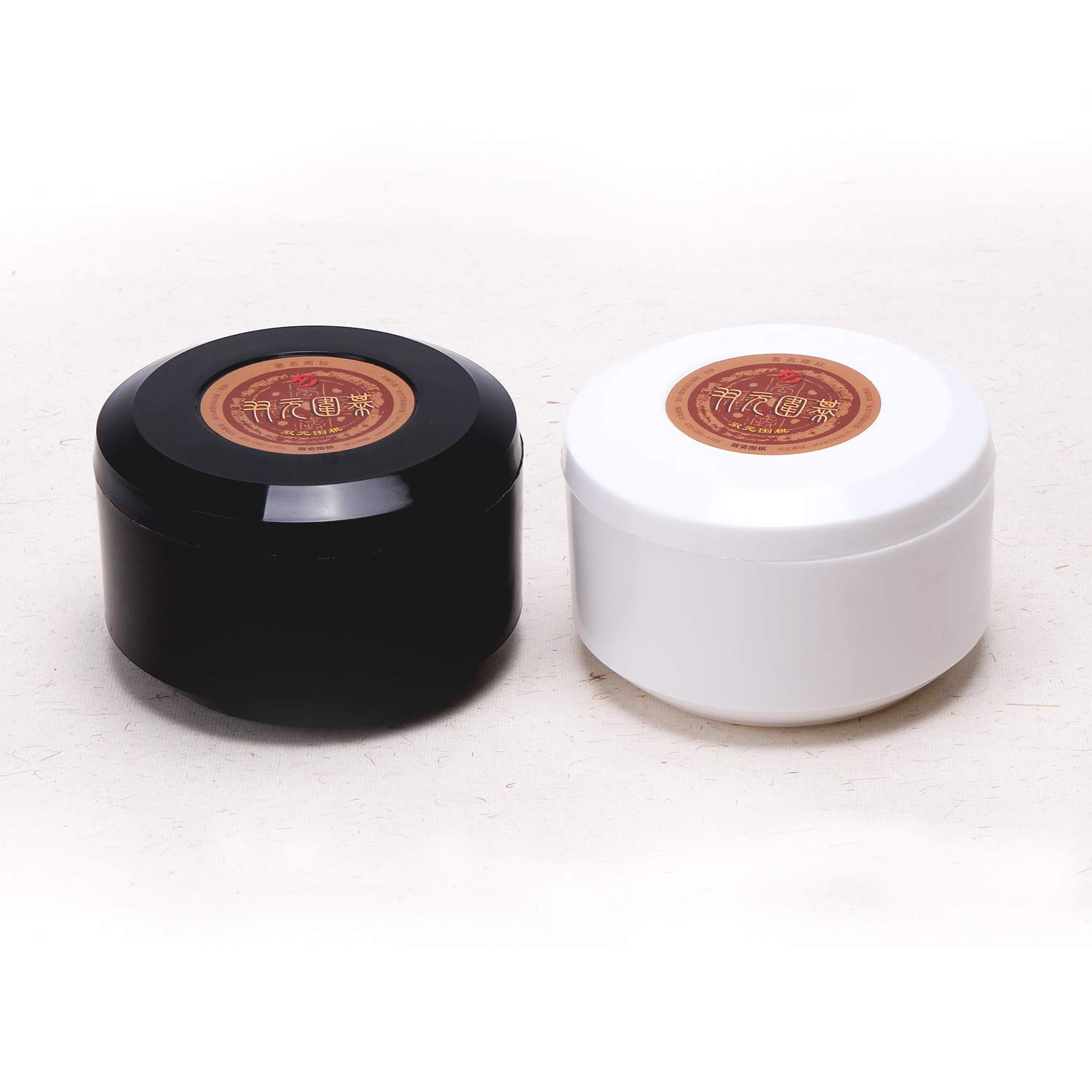 Travel Go Set Single Convex Ceramic Stones with 13x13 / 19x19 Roll Up and Foldable Chessboard Black and White Go Jar Classic Strategy Board Game (Baduk/Weiqi)