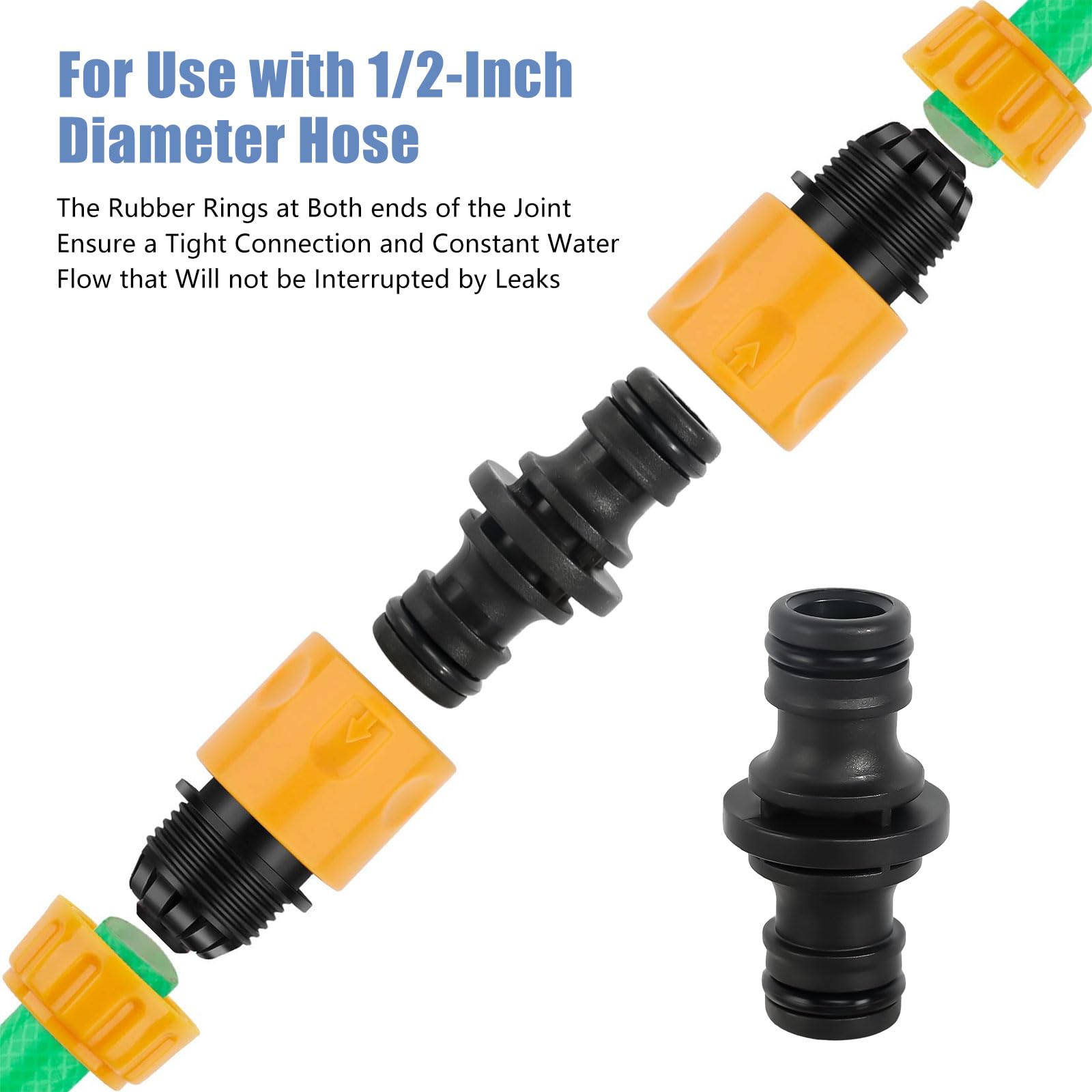 6-teiliger Gartenschlauch Kupplungssatz 1/2 Zoll - Gardena Kompatible Schlauchverbinder Für Garten
