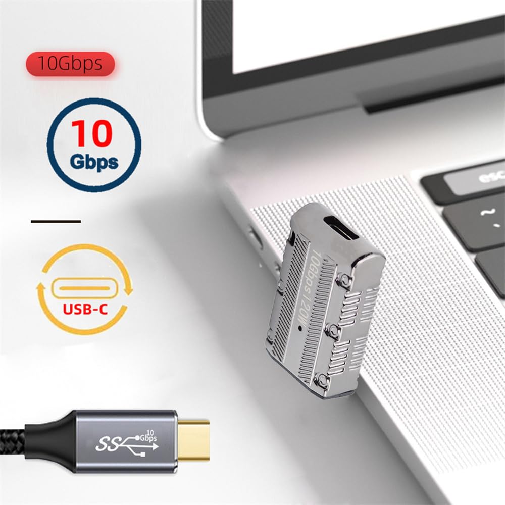 90 Degree Left Angled USB-C Female To USB 3.0 A Male Adapter NFHK USB-C ...