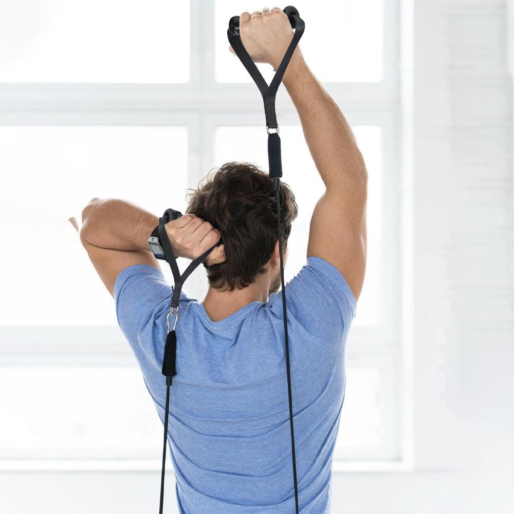 Maniglie Palestra, 2 Pezzi Manopole per Fasce di Resistenza, Maniglia per Fitness Antiscivolo con Fibbia a D in Metallo Ispessito e Ruvido per Impugnatura per Macchina Via Cavo, Patta per Pettorali