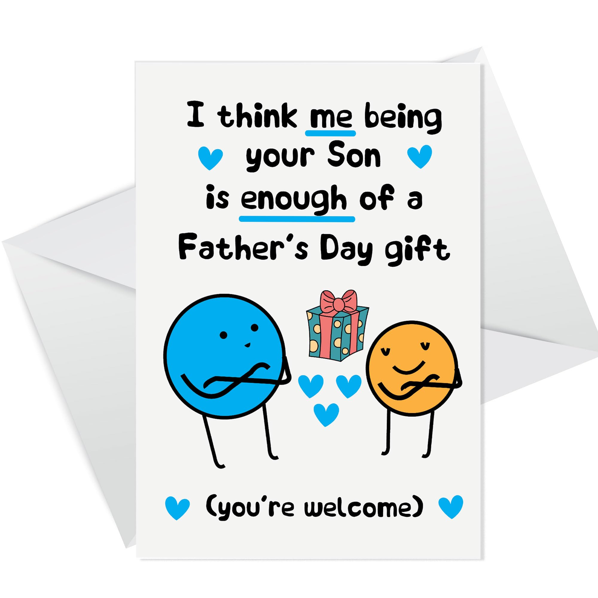 RED OCEAN Funny Fathers Day Cards for Dad Daddy, Daddy Father's Day Card from Son, Funny Card For Dad, Fathers Day Card, A6 Card With Envelope, Dad Cards, Funny Card For Him