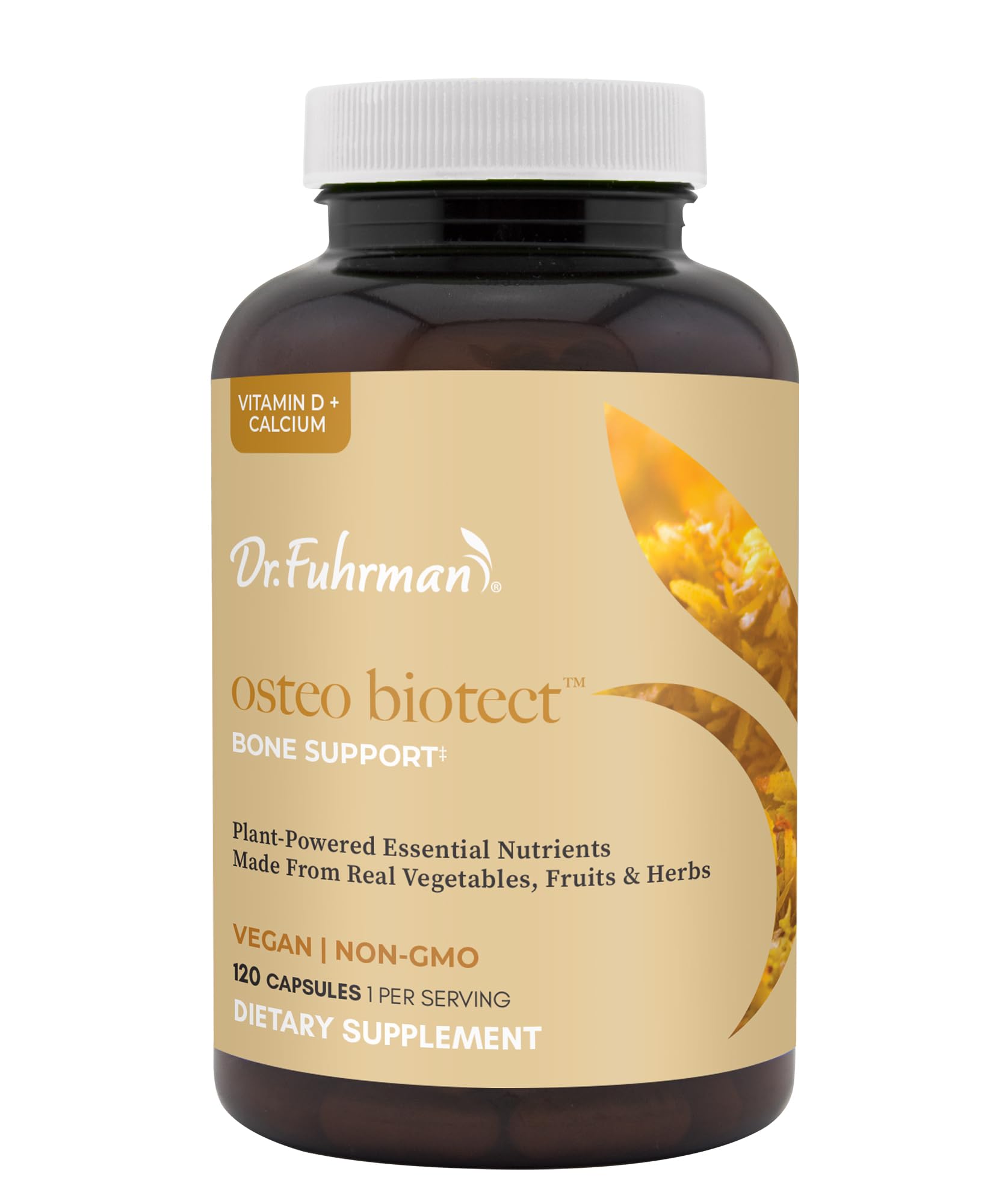 Dr. Fuhrman Osteo-Biotect Organic Calcium Bone Health Supplement with Vegan Vitamin D3 and Magnesium. Plant-Based Calcium 800mg for Natural Bone Support and Density, 120 Capsules — Amazon image 4