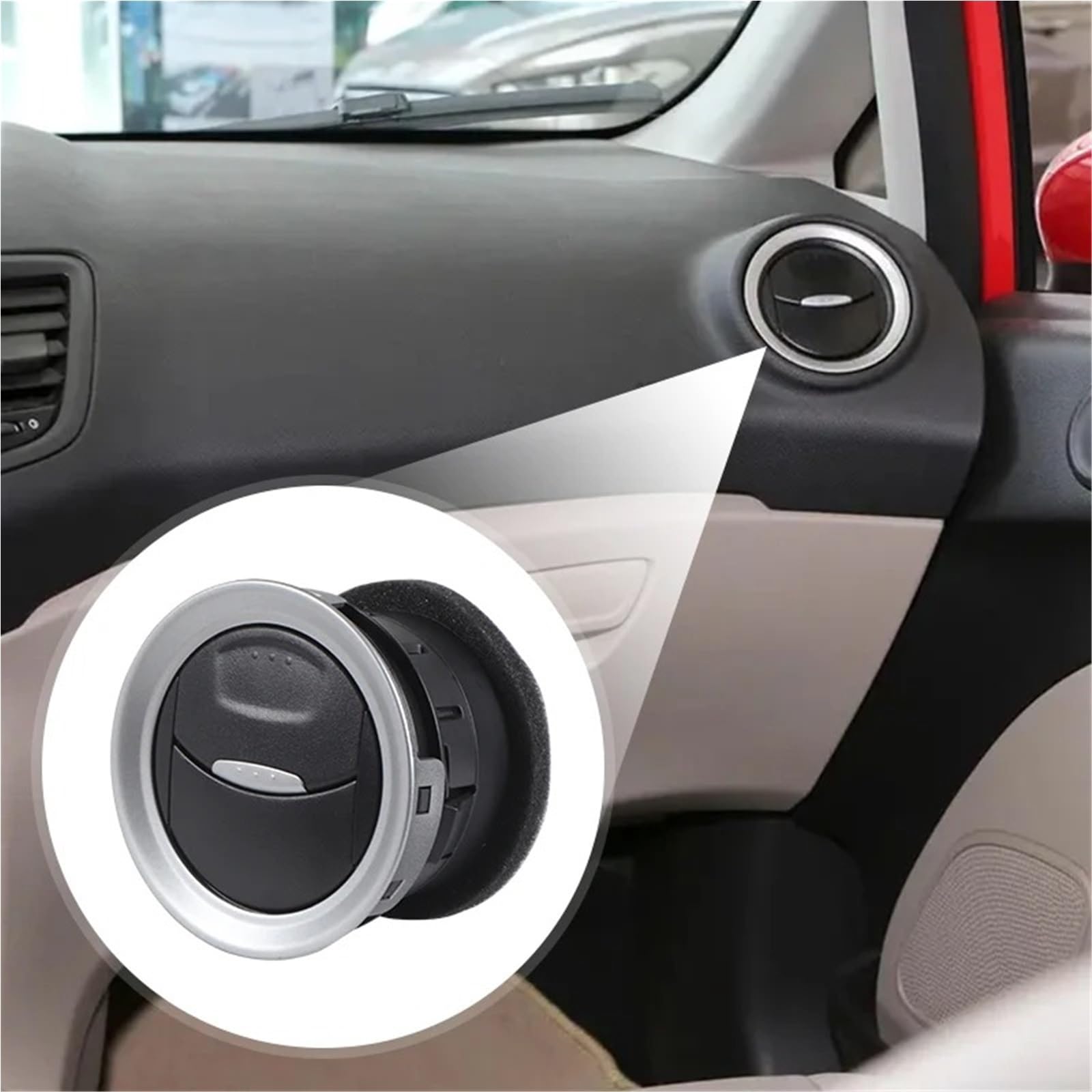 Cruscotto Aria Condizionata Bocchette Uscita Per Ford Fiesta 2006 2007 2008-2016 Connect 2009-2013 1697430 8A6HAQ18B09 Griglia Ventilazione Dell'aria Condizionata Diffusore Uscita Aria(1Pieces Black)