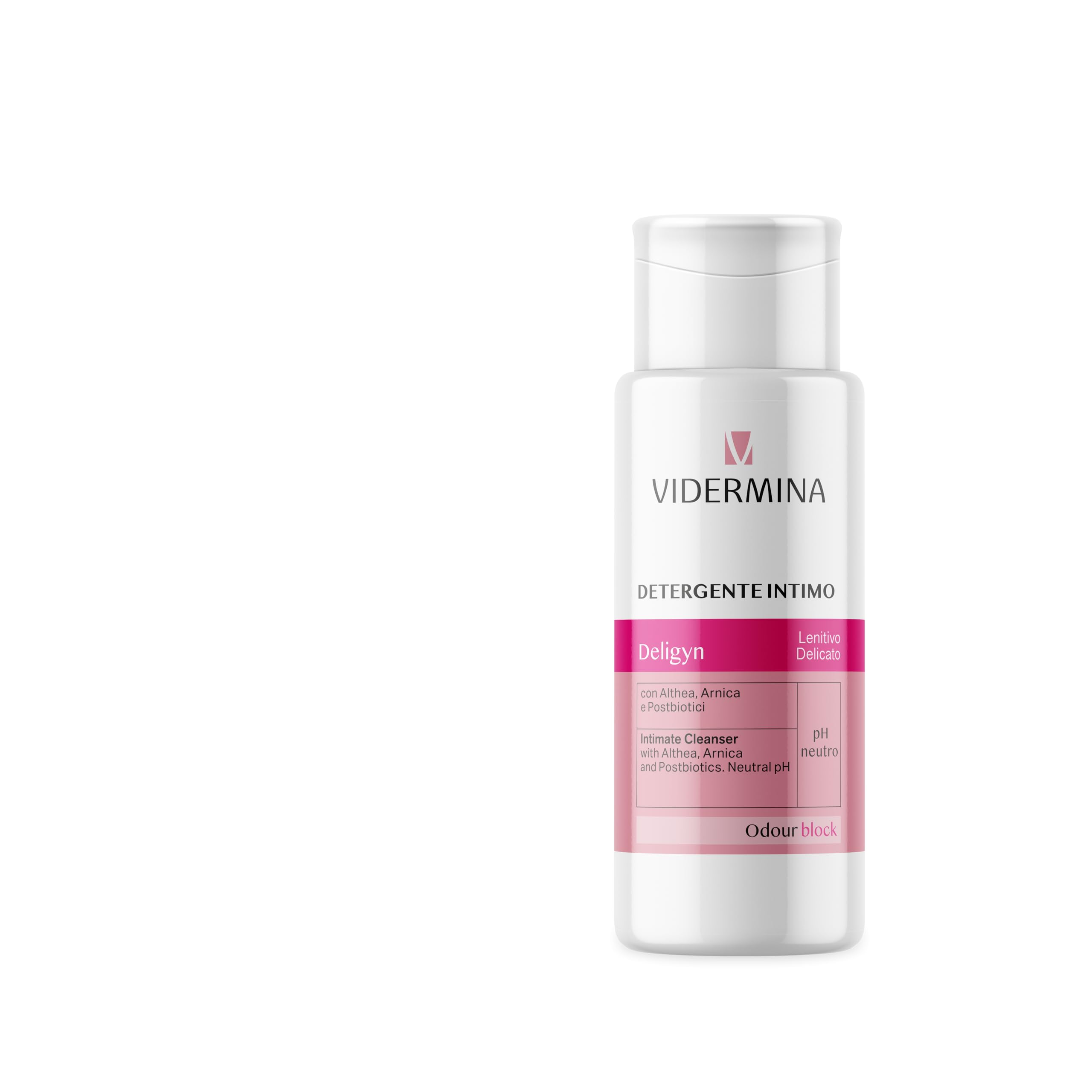 Vidermina Deligyn Detergente Intimo 300 ml – pH Neutro 7.0 – Con Althea, Arnica e Postbiotici – Delicata e lenitiva per l'igiene quotidiana delle mucose genitali soggette a prurito, rossore o bruciore