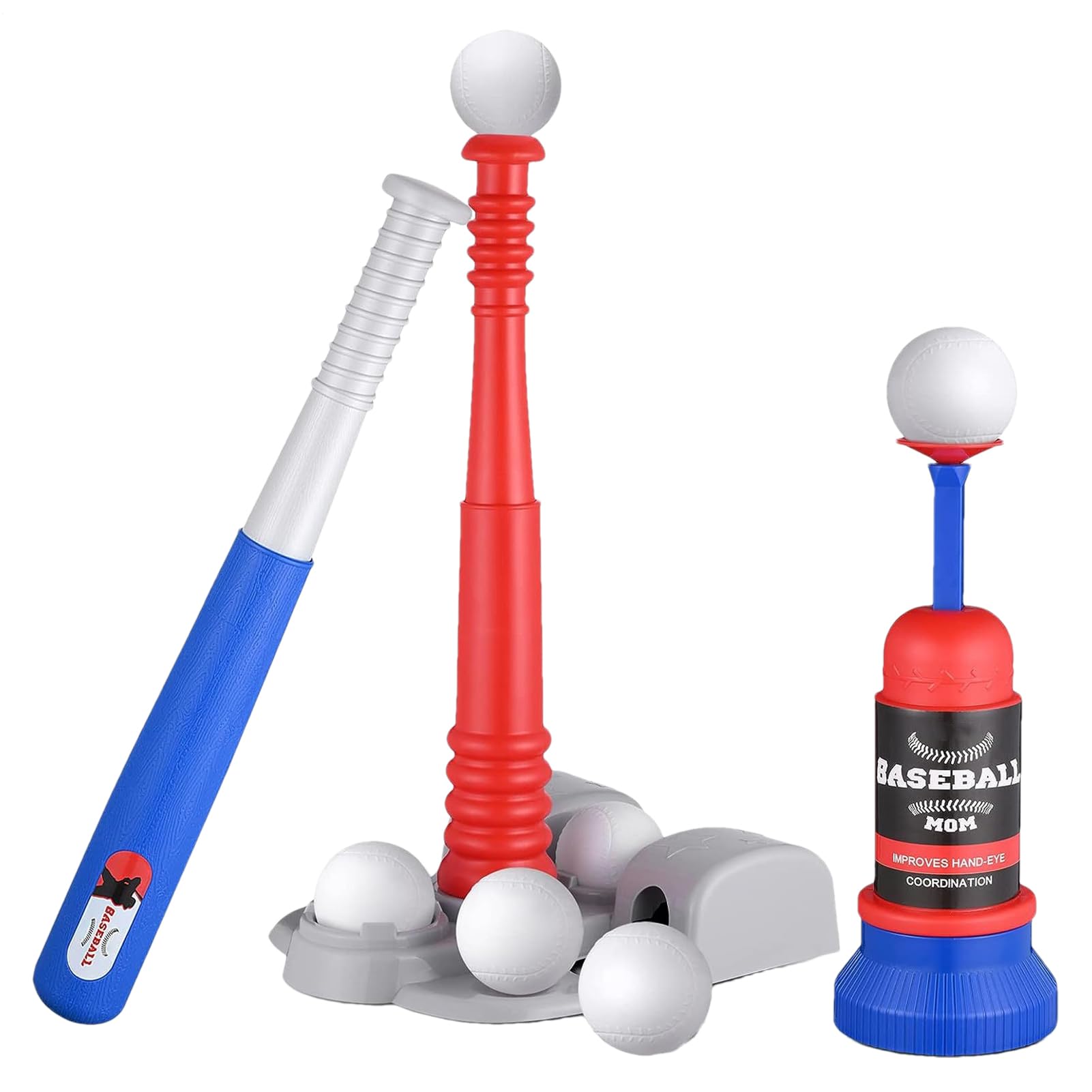 Set da Baseball per Bambini, Attrezzatura per Tee Ball per Bambini, Set di Giocattoli per Sport all'Aria Aperta, Giochi Divertenti interattivi per Ragazzi, Ragazze 3 ai 5 Anni, Set da Pista e