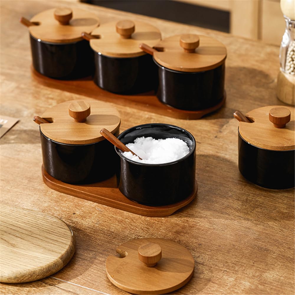 2er-Pack Vintage-Porzellan-Gewürzgläser mit Löffel, stilvolle Zucker, Salz, Kaffee und Gewürzbehälter, elegante Küchen-Organizer für Tee- und Zucker-Aufbewahrung