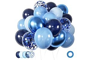 60 Pack Metallic Navy Blue Balloons