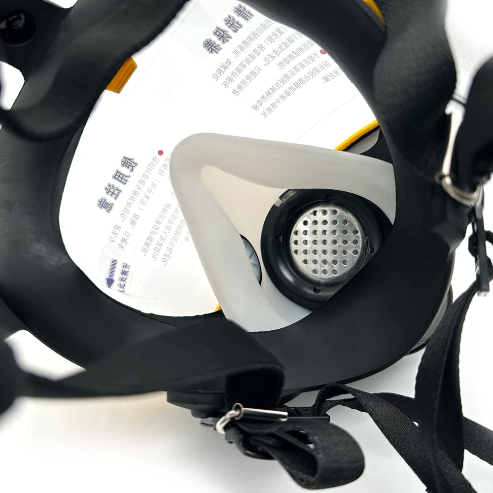Toplionace Máscara de Respirador de Seguridad - Sistema de Respirador Portátil con Máscara de Gas de Cara Completa Alimentada por Aire de Flujo Constante Eléctrico
