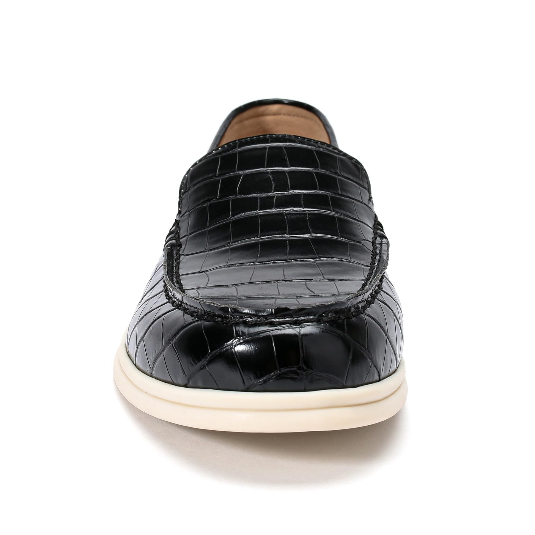 Allthemen Mocasines Hombre Casuales con Estampado de Cocodrilo Elegante Loafers sin Cordones Plano Cómodo