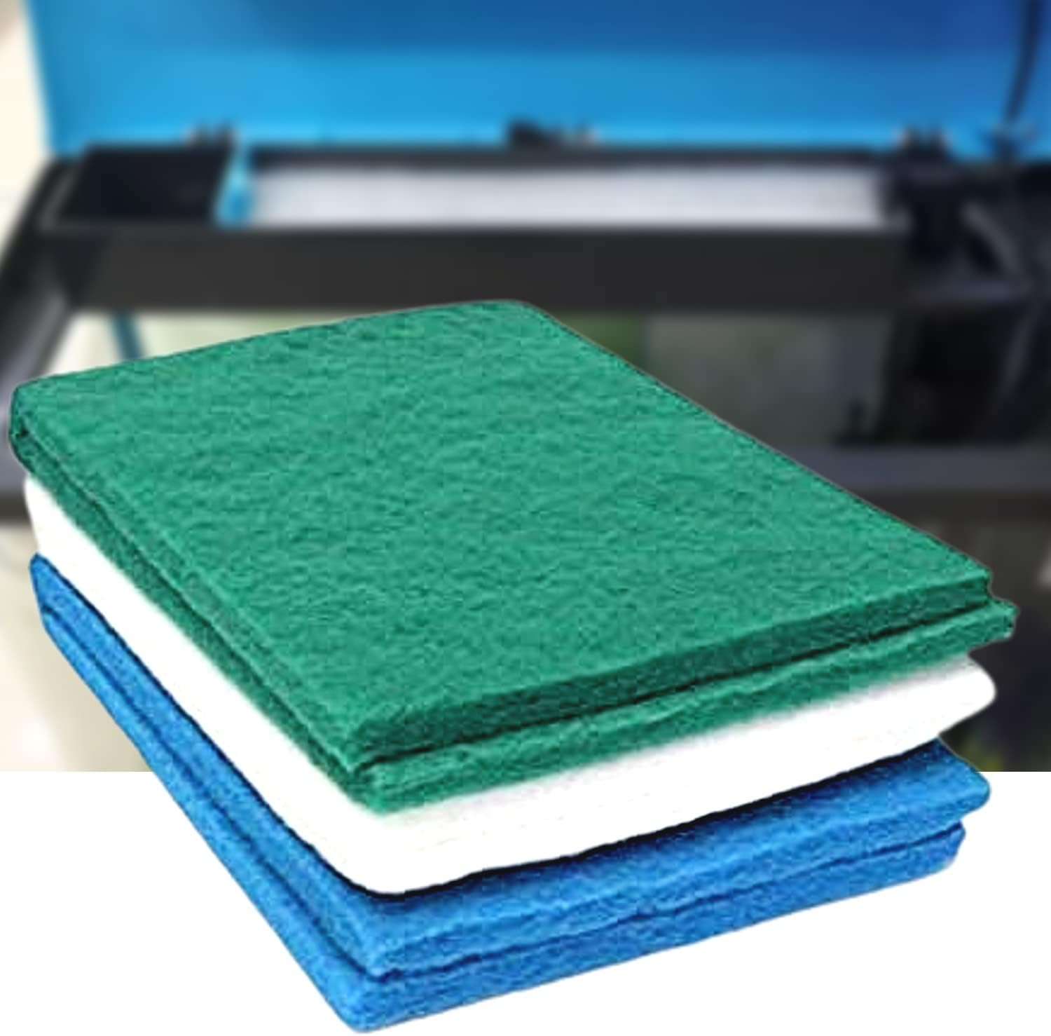 Despacito Aquarium Filter Media Upgraded 8-Layer Filter Pads for Aquarium, Fish Tank Accessories Sponge Filter Super Filtering Effect Filters and Pond (Random Sponge)