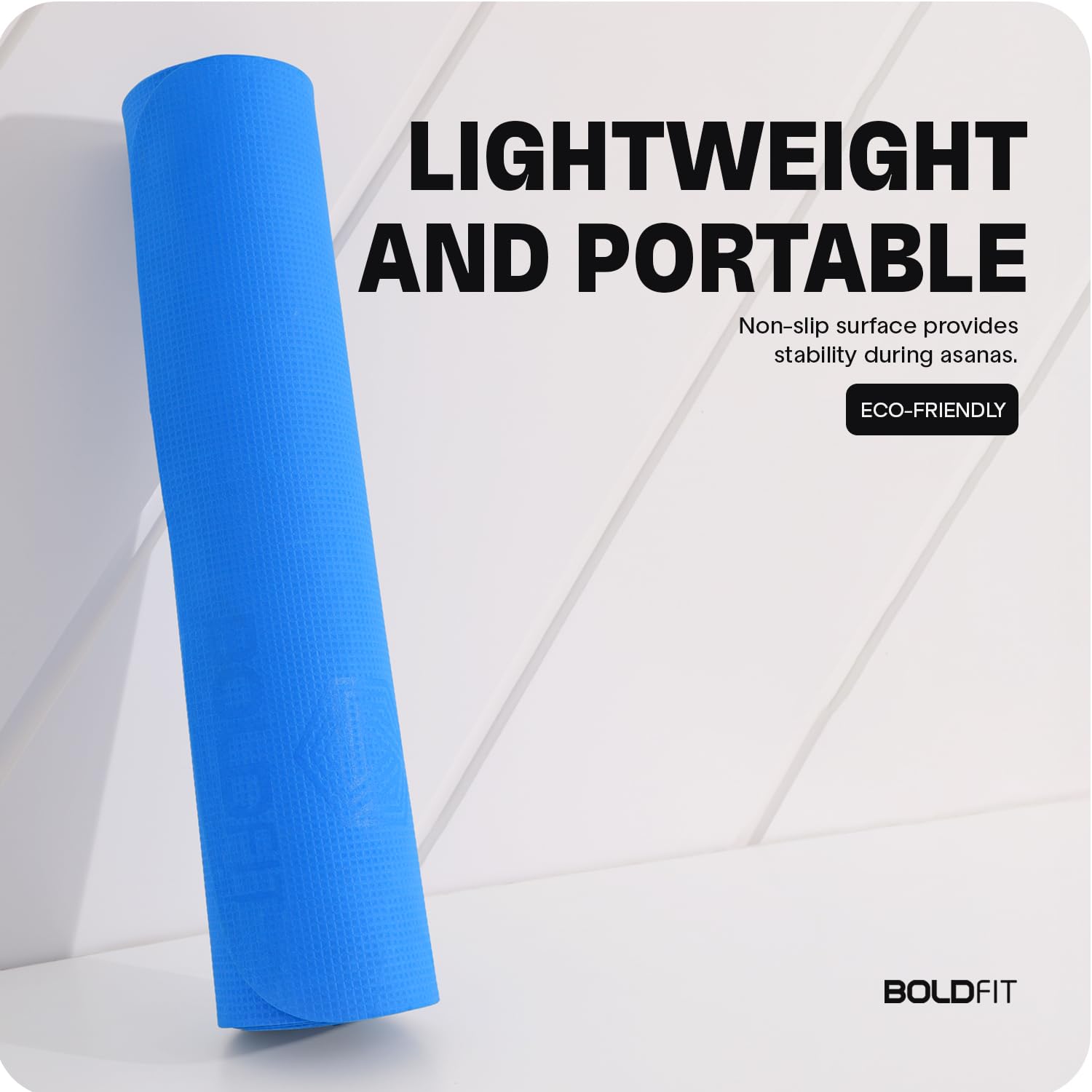 Boldfit Yoga mat for Women and Men with Strap EVA Material 4mm Extra Thick Exercise mat for Workout Yoga Fitness Pilates and Meditation, Anti Tear Anti Slip For Home & Gym Use, Blue 3 61JlAi2ugmL. SL1500