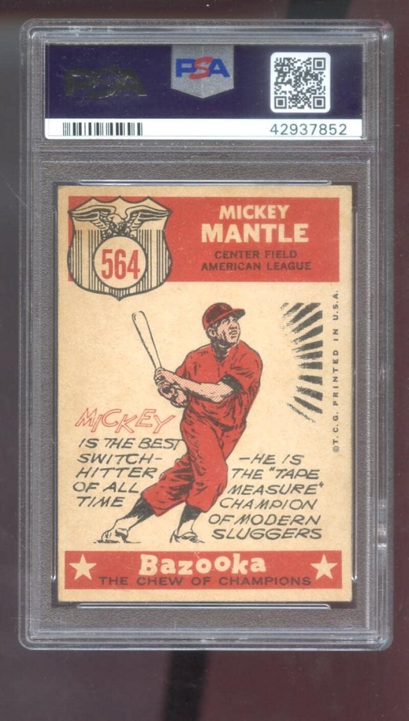 1959 Topps #564 Mickey Mantle All-Star The Sporting News PSA 4 Graded Card MLB
