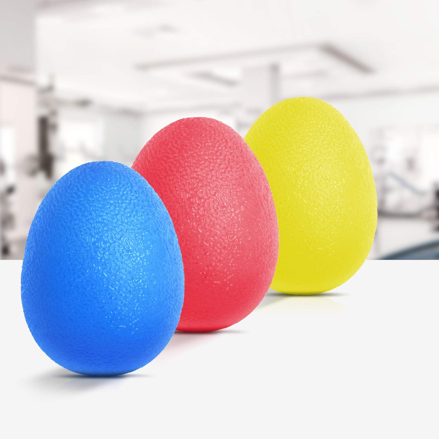 Peradix Hand Grip Strength Trainer, Stress Relief Ball for Adults and Kids, Wrist Rehab Therapy Hand Grip Equipment Ball Squishy - Set of 3 Finger Resistance Exercise Squeezer : Sports & Outdoors