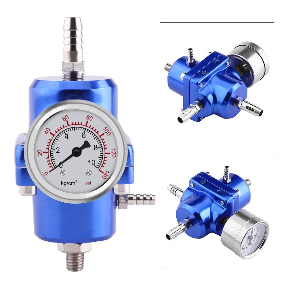 Regulador de presión de combustible con manómetro-tomei regulador presion gasolina-Regulador de presión de combustible de aleación de aluminio Duokon, regulador de presión universal FPR con manguera