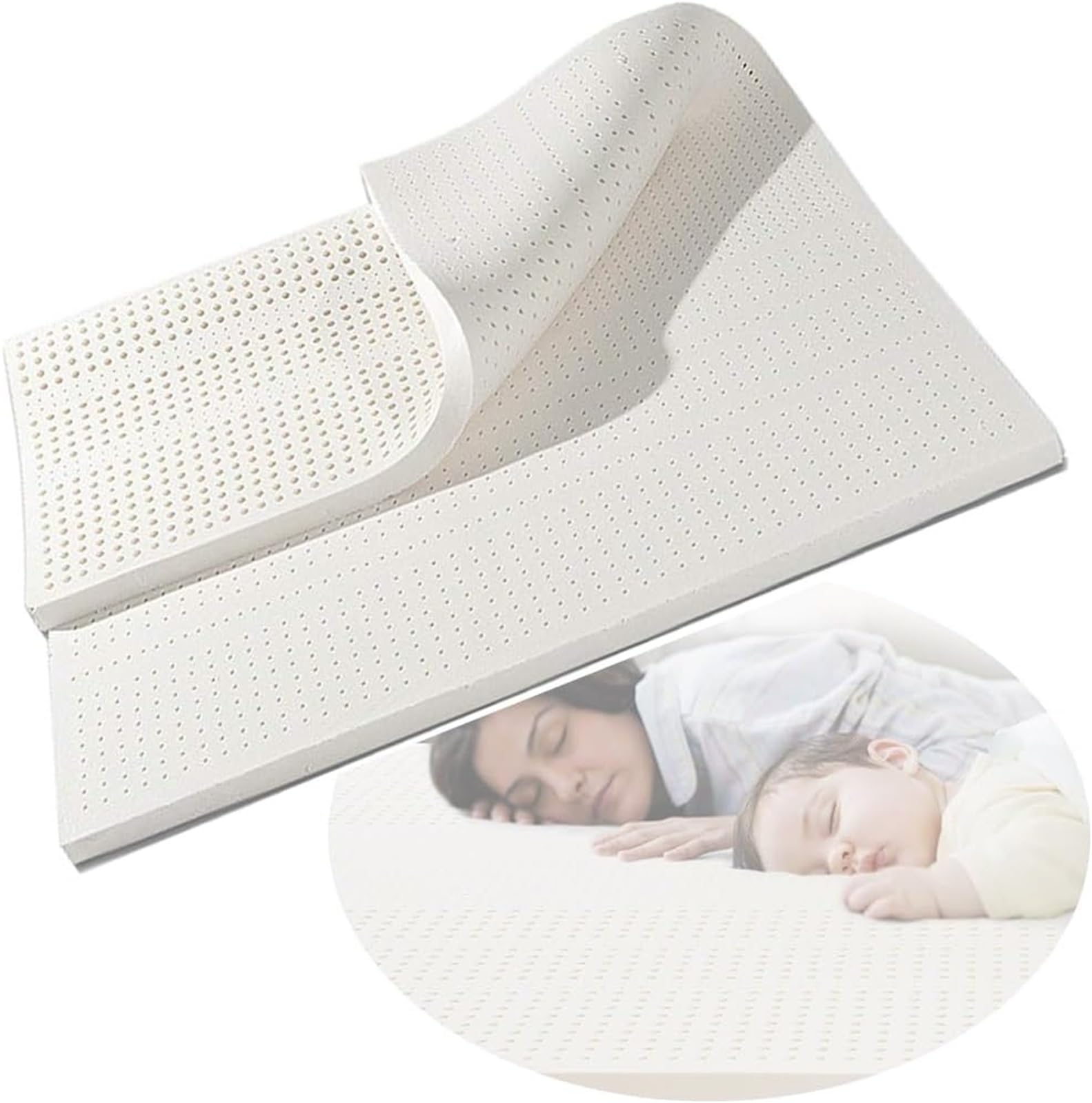 Materasso in Lattice Naturale, Materasso in Lattice Economico Materasso in Lattice Naturale Materasso Tatami per Massaggio Materasso Matrimoniale Pori a Nido d'Ape integralmente Formati (1 p