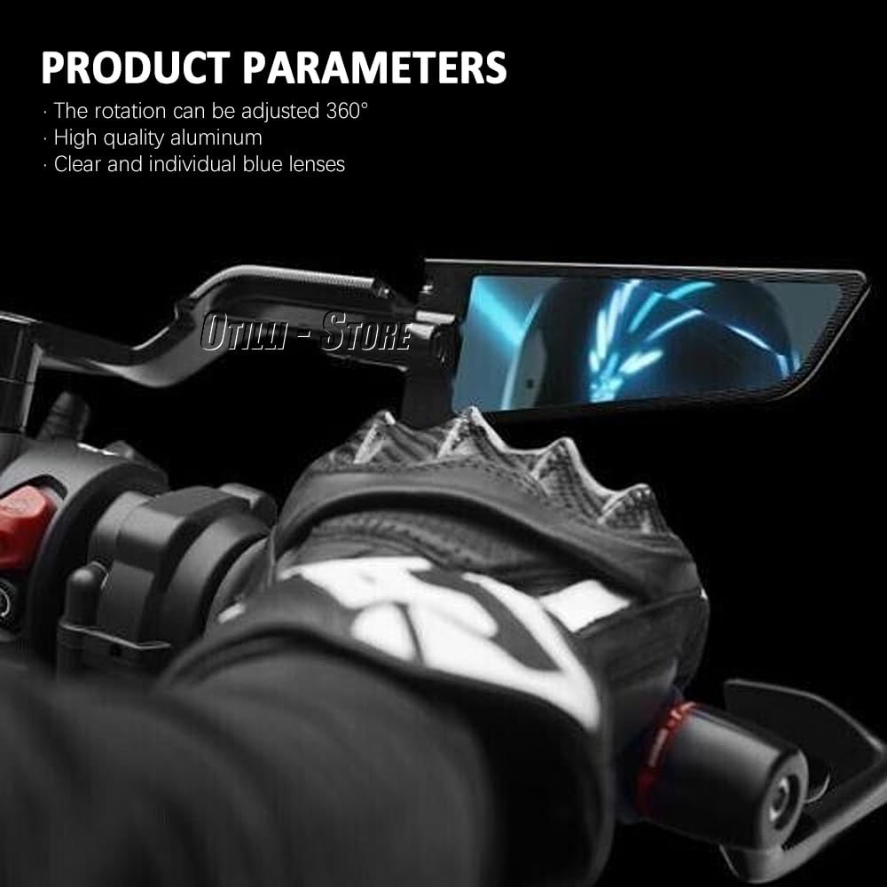 Ducati Hypermotard950 ミラー 右 新品 Amazon.com: Motorcycle CNC Winglet Side Mirrors Fits for