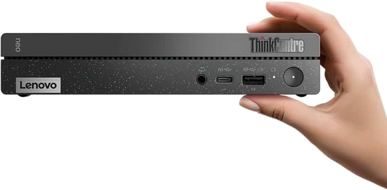 Lenovo ThinkCentre Business Mini PC Desktop Computer - 16GB RAM - 1TB Storage(512GB SSD+512GB External HDD) - Intel 6-Cores Upto 4.40GHz | Wired Keyboard & Mouse, 2 Display Ports, Office Space Saver