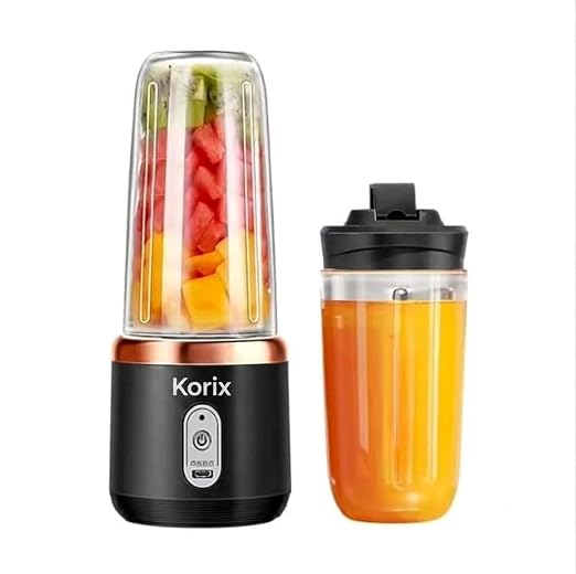 Portable Blender Electric Juicers Fruit Mixers USB Rechargeable Smoothie Mini Personal Juicer 6 Blades 3Gears With 1500 Mah Rechargeable Battery-Smoothie Food Blender R2