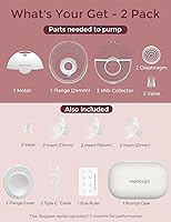 Vista 7 de Momcozy M5 - Extractor de leche inteligente controlado por aplicación, bomba eléctrica inalámbrica manos libres, 3 modos, 9 niveles de succión, sin